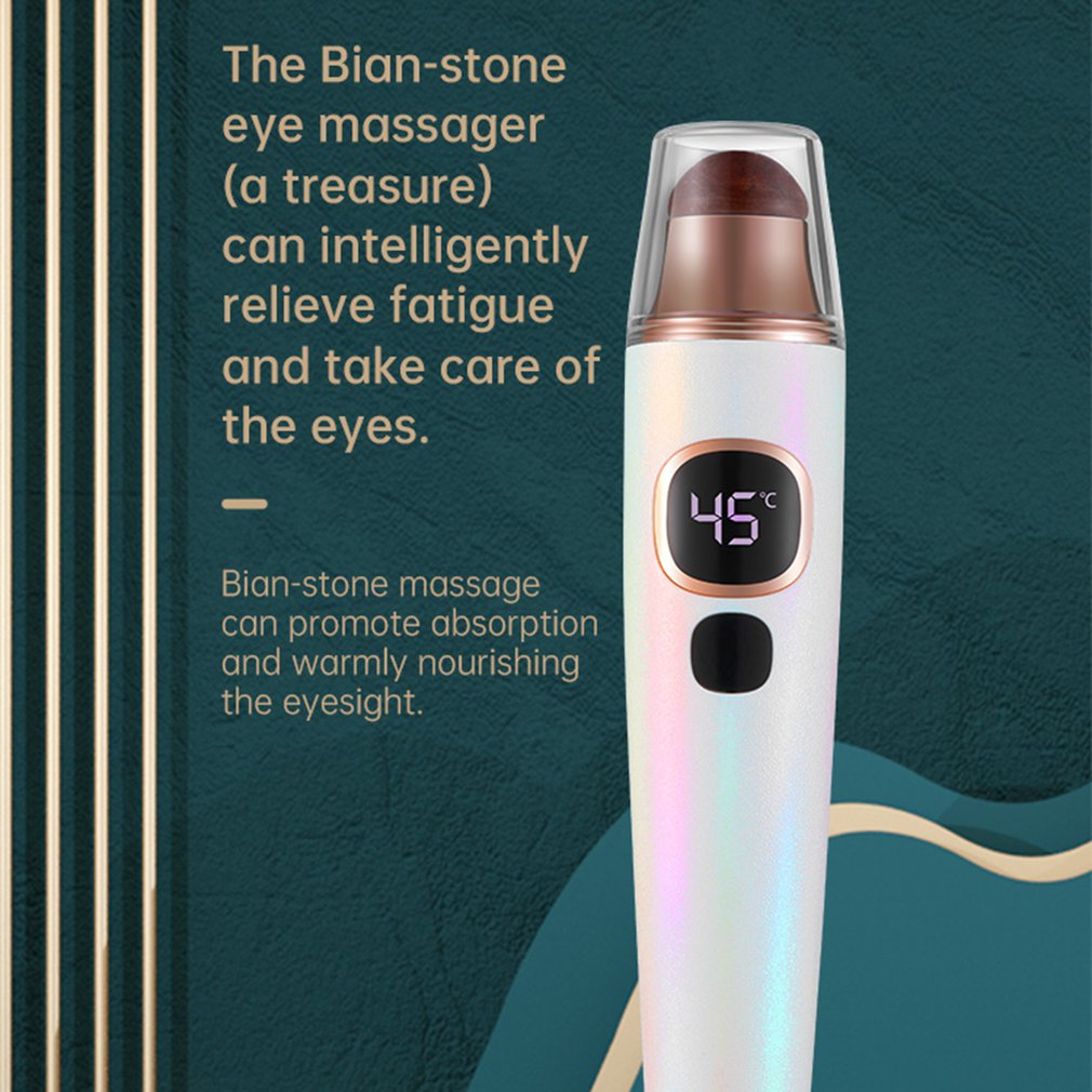 Eye Massager Wand With 40℃ Heat Sonic Vibration For Dark Circles Puffiness Eye Fatigue Anti-wrinkle Facial Massager