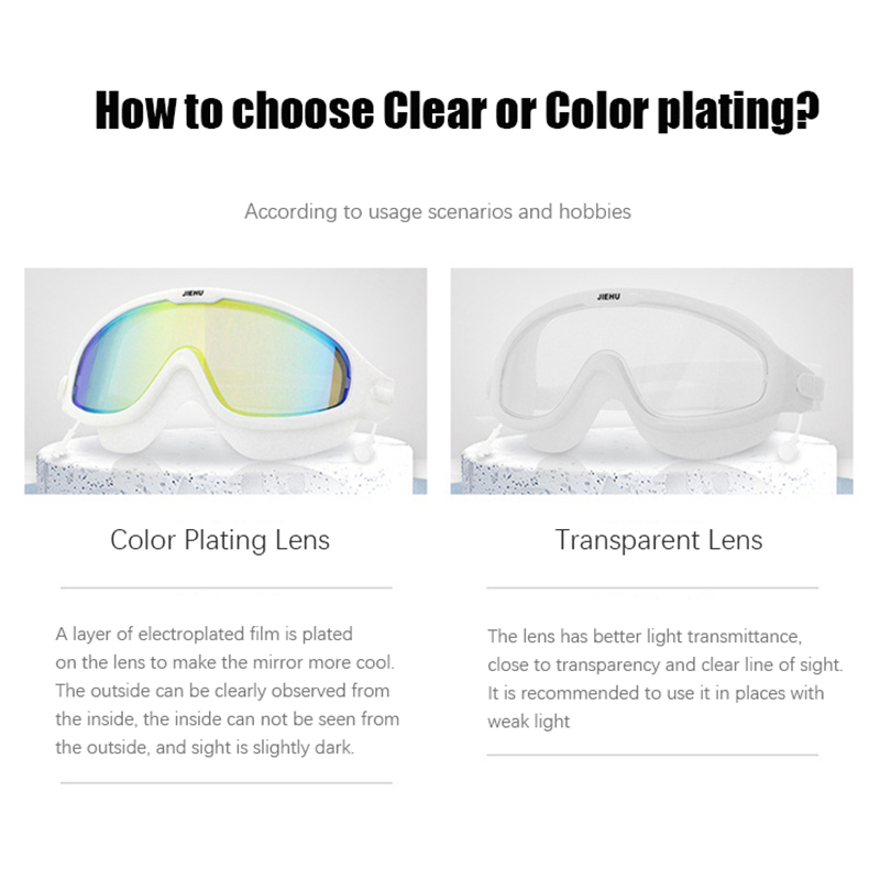 Myopia Swimming Glasses Prescription -1.0~-8.0 Waterproof Anti Fog Swim Eyewear Silicone Diopter Diving Goggles Adults Children