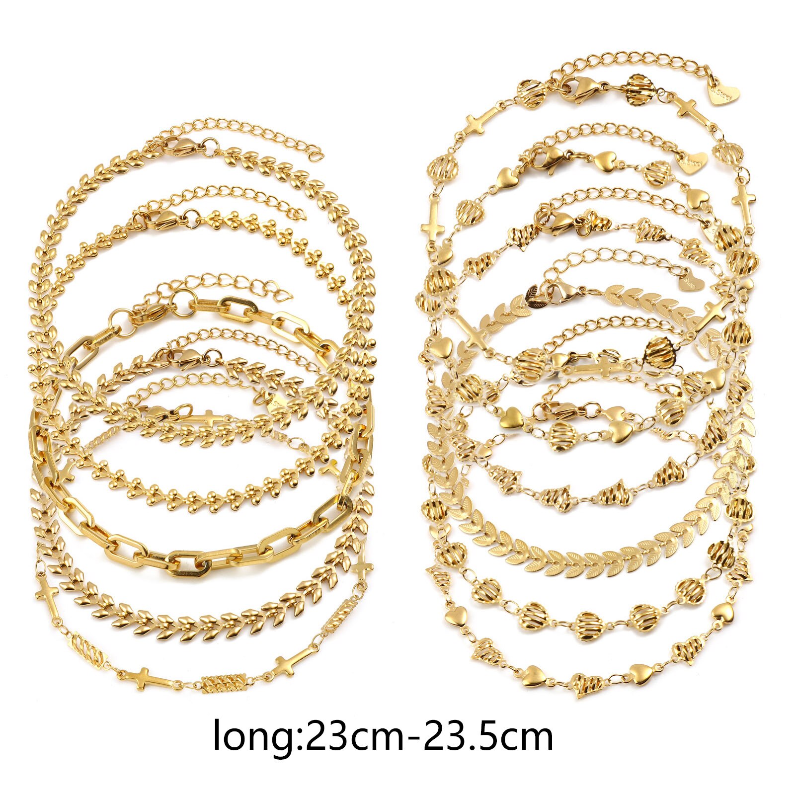 Tobillera de estrella de acero inoxidable para mujer, joyería para el pie, cadena chapada en oro, pulsera, accesorios de de cumpleaños