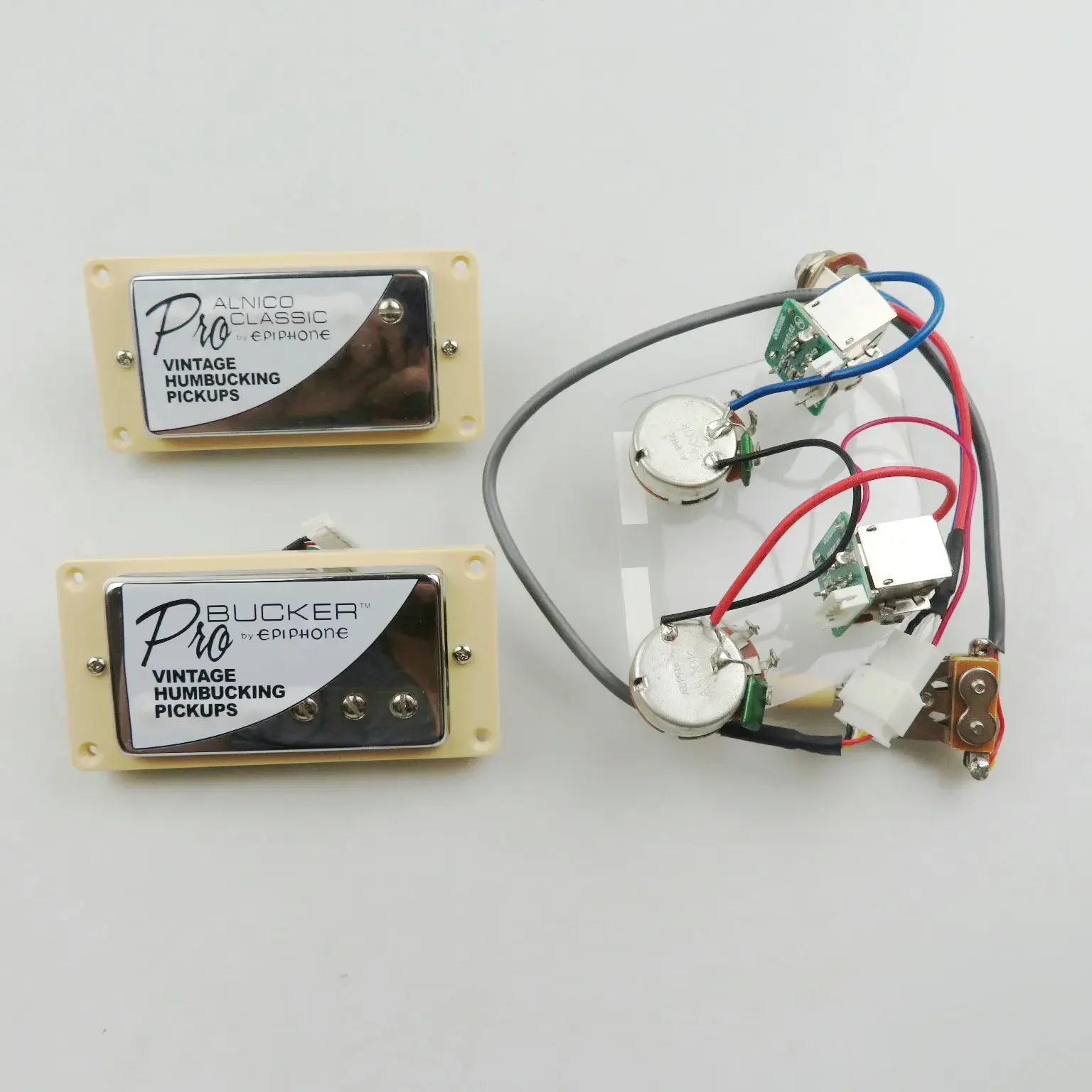 Humbucker Alnico Classic 57 y PRO Bucker pastillas de guitarra arnés de cableado push pull: Verde
