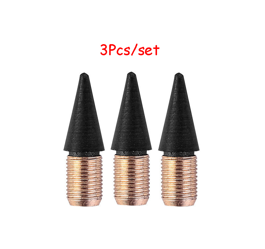 1Pcs Novelty Eeuwige Pen Onbeperkt Schrijven Potlood Geen Inkt Technologie Magic Potloden Schrijven Schets Schilderen Briefpapier: 3Pcs Nib