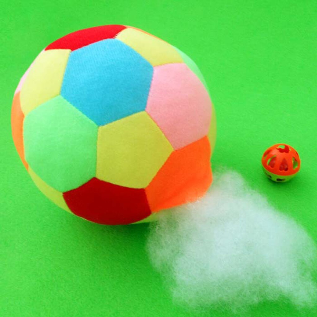 Soft Sports Soccer Ball Football Rattle Toy Indoor Outdoor Toys 17cm