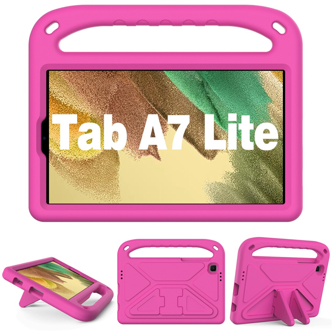 Voor Samsung Galaxy Tab A7 Lite Case Eva Tablet Stand Cover Case Voor Galaxy Tab A7 Lite SM-T220 SM-T225 8.7 inch Kids Case: rose