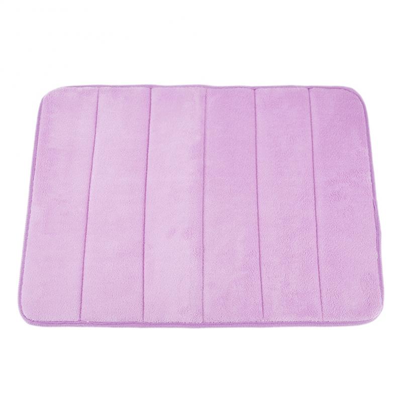 24 Hours Memory Foam Non-slip Carpet, Strong Water Absorption, Soft And Comfortable, Easy To Clean Bathroom Supplies: purple