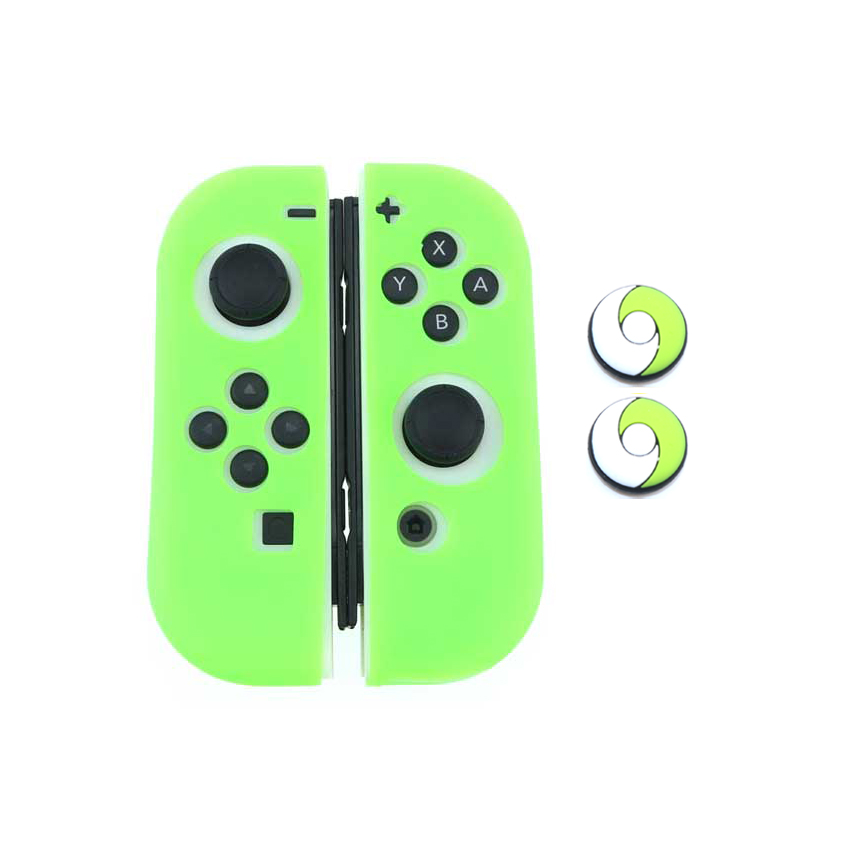 YuXi Per Nintend Interruttore NS Joy-Con Del Silicone di Protezione Della Pelle Della Copertura Della Cassa + Thumbstick Grip Joystick Tappi Per La Gioia con Controller: G