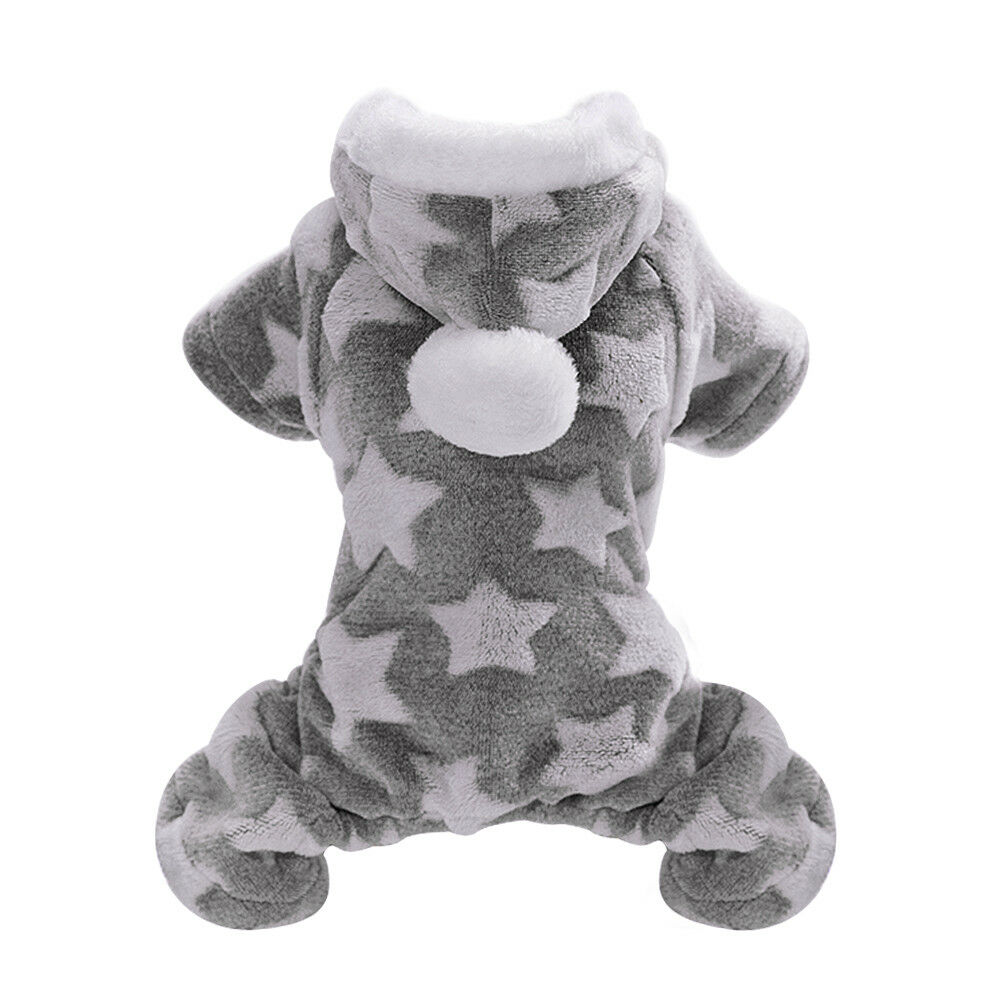 Hond Kleding Pyjama Fleece Jumpsuit Winter Hond Kleding Vier Poten Warme Pet Kleding Outfit Kleine Hond Kostuum Apparel D30