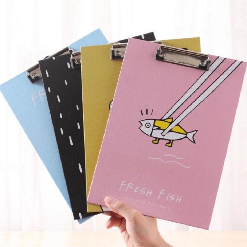 HKYSHP A4 Cute writing pad office portable file clipboard student writing pad folder school office stationery