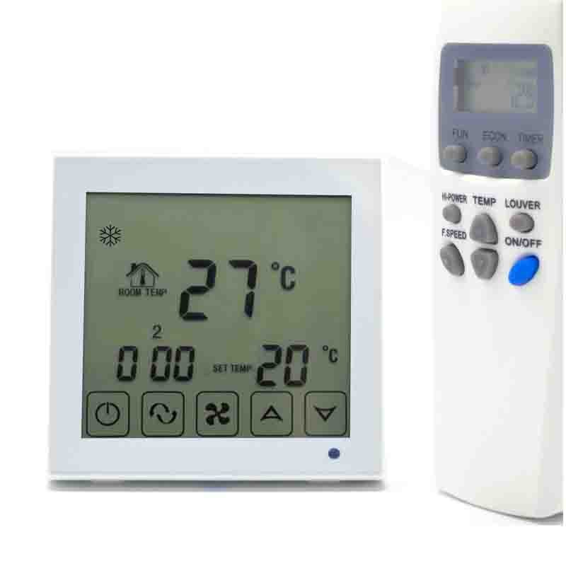 3 stages fan regulator air conditioner thermostat for 2 pipe fan coil Remote control optional: And remote control