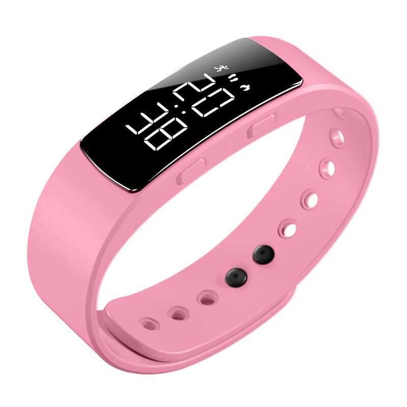 2020New Smart Horloge Mannen Wekker Sport Waterdichte Smart Armband Mannen Chronograaf Passometer Sleep Tracker Kinderen Armband: Pink