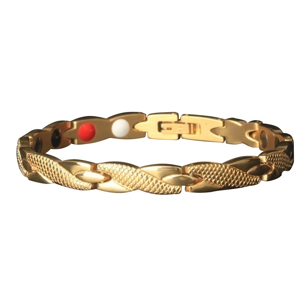 Magnetische Armband Twisted Gezonde Zorg Magnetische Magneet Armband Power Therapie Magneten Armbanden Patroon Armbanden Sieraden Stainles: 03
