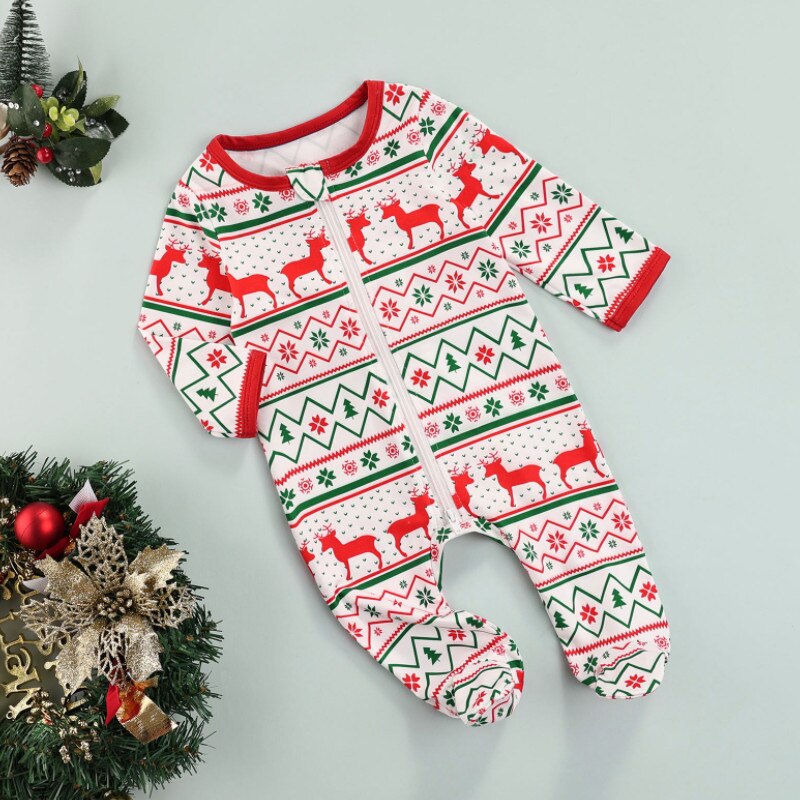 Tuta natalizia Unisex per bambini con motivo a cartoni animati, abbigliamento più caldo per ragazzi/ragazze