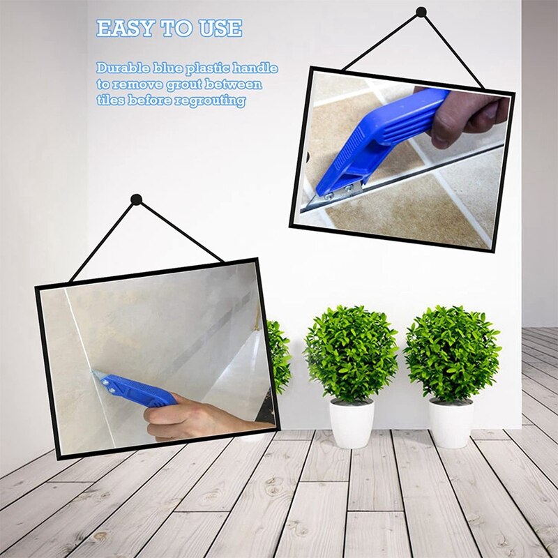 Grout Scraper Tool Tile Joint Removal Tool For Floor And Wall Tiles - High Performance Tool For Removing Grout + Scraper