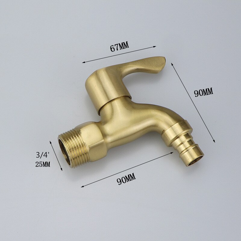 1PC Brass Outside Tap Washing Machine faucet Toilet Bibcocks Decorative Outdoor Garden Faucet 1/2' or 3/4': E