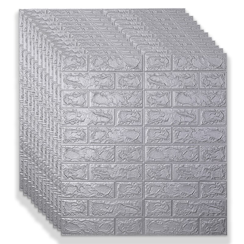 3D Wall Stickers Self-adhesive Brick Panels Living Room Decoration Bedroom Decor Waterproof Wallpaper Kitchen TV Backdrop Home: 7
