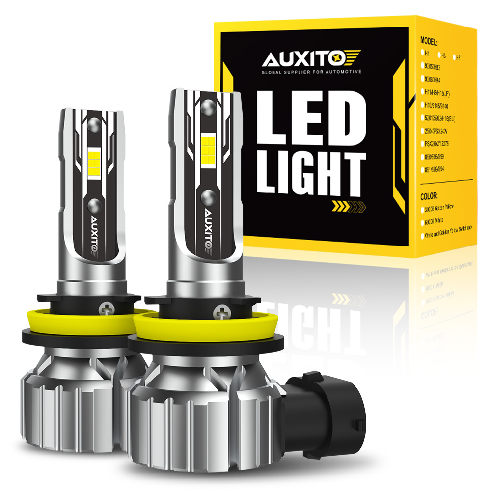 AUXITO 2 Stück H11 LED-Lampen in PTF H8 Nebelscheinwerfer Abblendlichtbirne Kopflicht 50 W hoch Energie 6500 K 12 V 9005 HB3 9006 HB4 Lampenbausatz Combo: H8