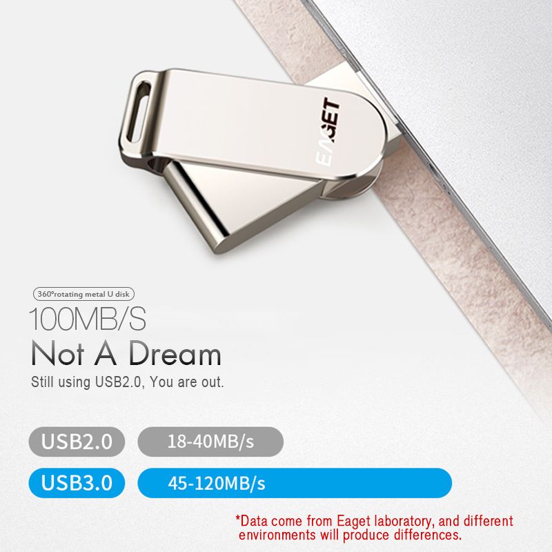 EAGET F60 128G USB Flash Drive USB 3.0 USB Flash Drive Ad Alta Velocità Pen Drive Mini Flash Drive di Memoria bastone