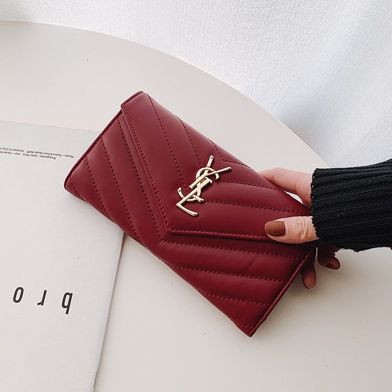 Carteras largas para mujer, carteras de lujo con letras para mujer, monedero para chica, tarjetero, carteras para mujer, bolsos de mano para teléfono: Black