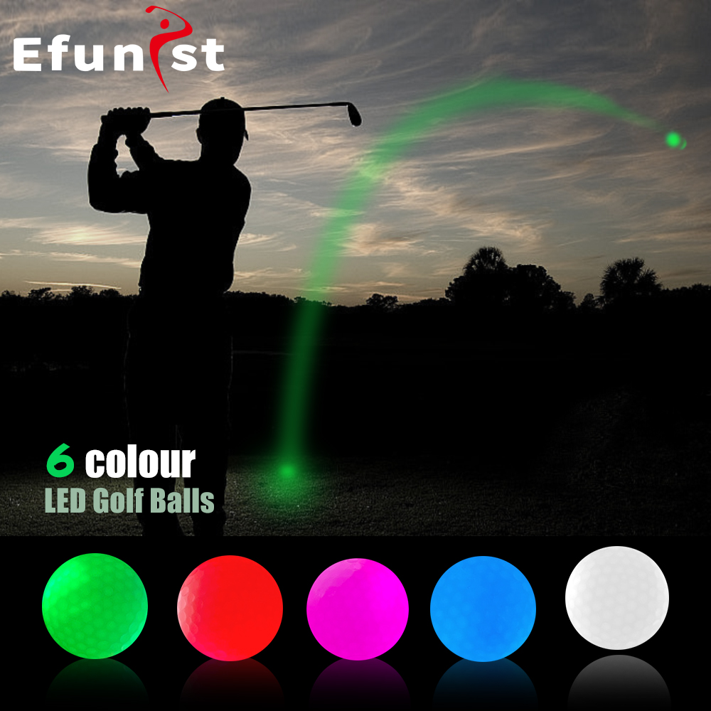 Golf LED Glow Ball For Night Sports Practice Glow Ball Can Be Used Repeatedly Long Lasting Bright Luminous Balls