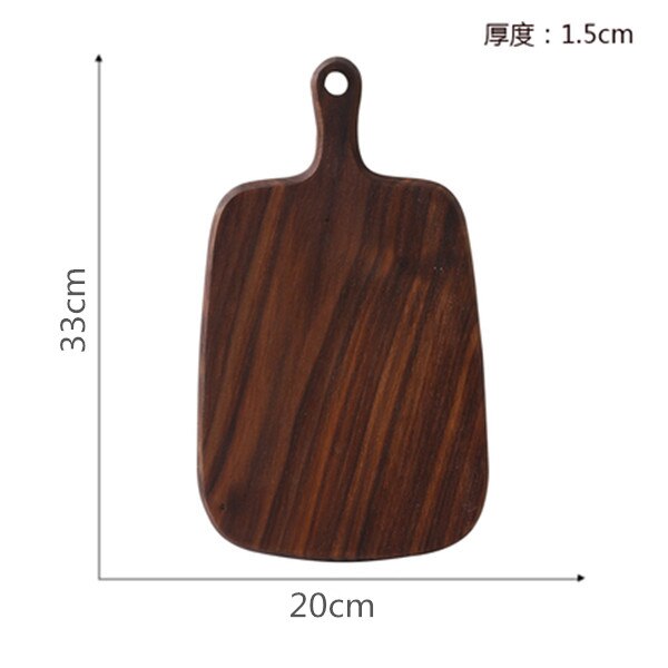 Kitchen Chopping Board With Handle Wood Food Plate Pizza Bread Fruit Hangable Cutting Board Durable Non-Slip Home Accessories 1P: big walnut