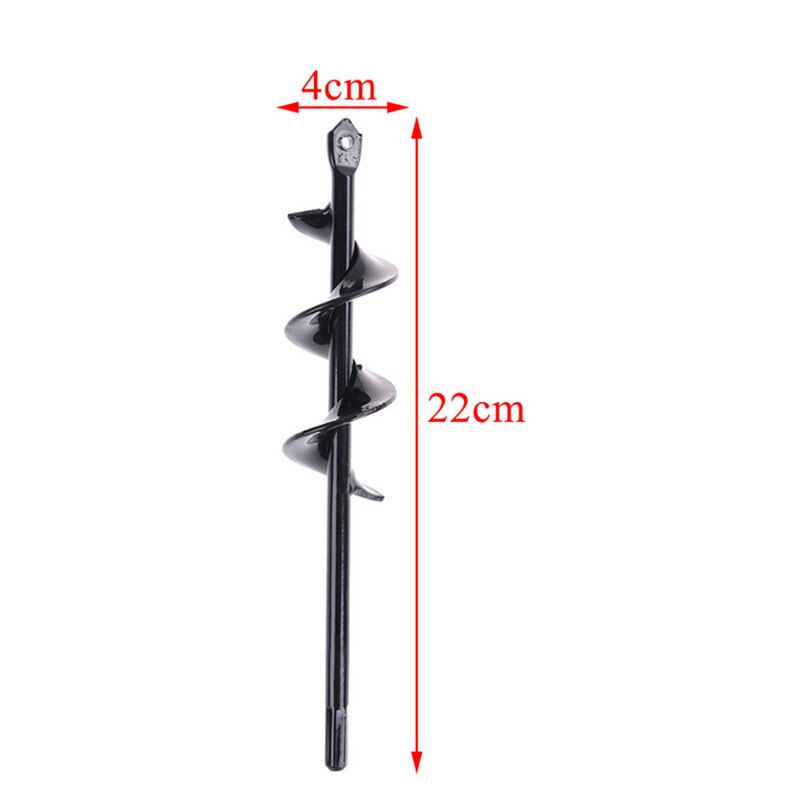Earth Auger Spiral Drill Bit Electric Garden Planting Digging Hole Digger Yard Gardening Planting Hole Digg Seeder Tool: short4x22cm