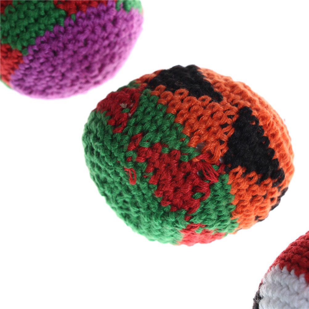 Kleurrijke Handgemaakte Kinderen Magic Jongleren Bal Zakken Footbag Klassieke Speelgoed Ballen Voor Kind Outdoor Speelgoed Randomy Kleur 5cm 1pc