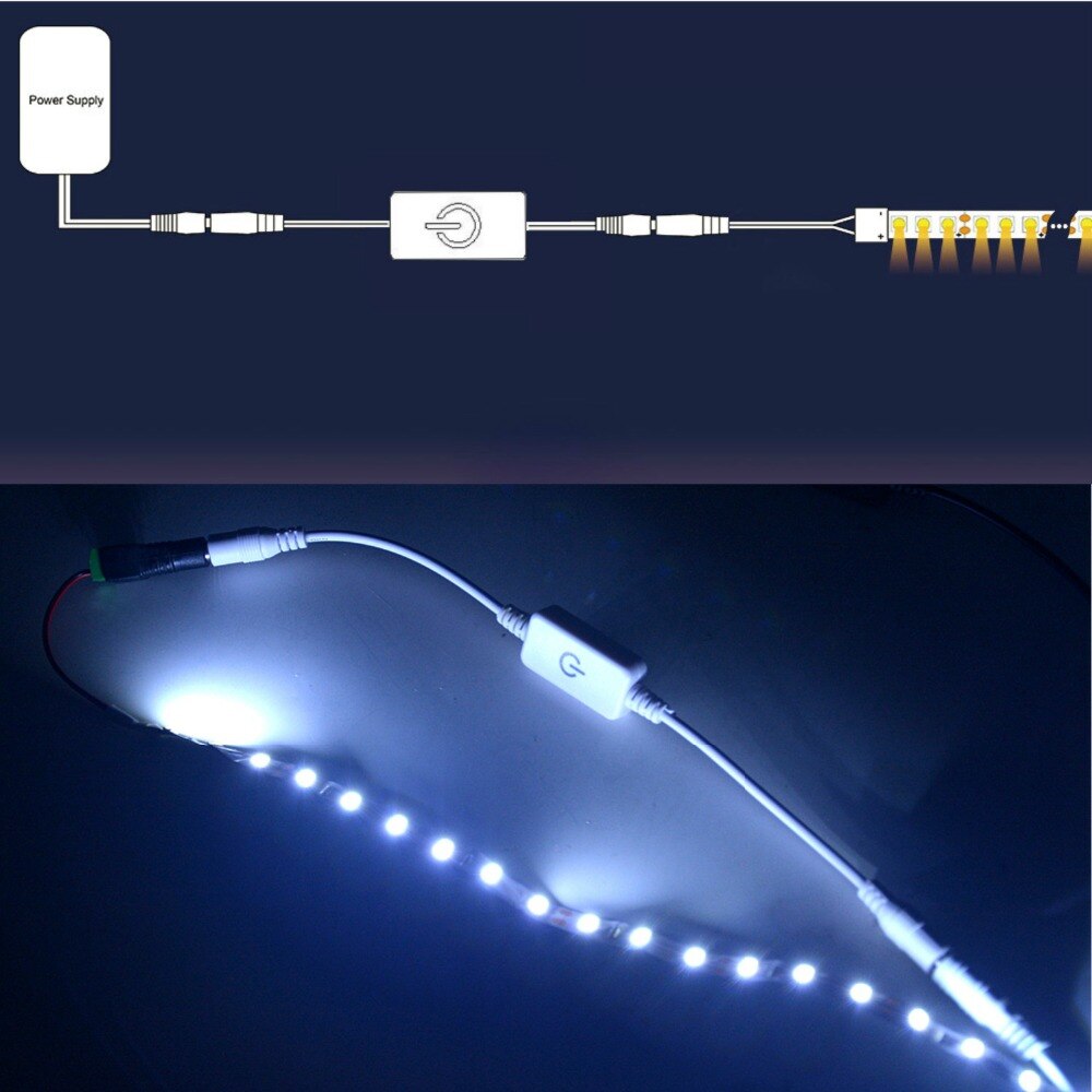 LED Dimmer DC 12 V-24 V 4A iTouch Touch Switch 5.5x2.1mm DC Vrouwelijke Stekker voor 2835 5050 Enkele Kleur Led Strip licht Dimmer