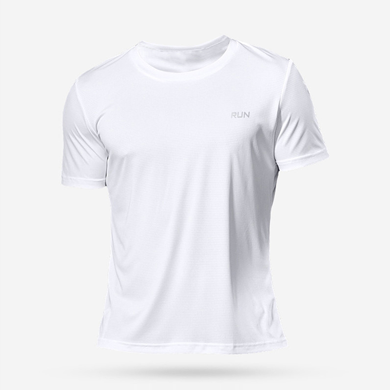 Camiseta interior de manga corta para hombre, camiseta atlética de secado rápido, ropa interior de seda ligera para correr, entrenar y Fitness, 1 unidad: 4XL / Blanco