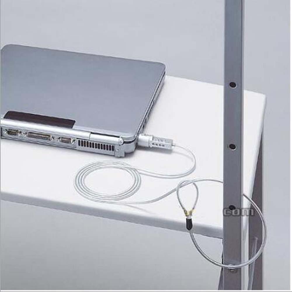 1 Pc/Pack 1.2-Meter Alloy Steel Security Anti-Theft 4-Digit-Password Trick Lock for Computer Laptop & Notebook
