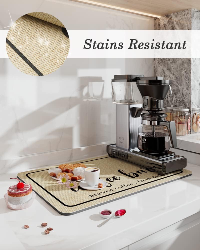 Grand tapis de cuisine Super absorbant, tapis de vidange de plat à café, tapis de séchage, tapis de vidange de salle de bains à séchage rapide, napperon de robinet de cuisine
