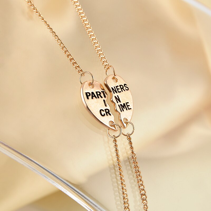Pulseras de la amistad de aleación con corazones para mujer, parejas elegantes para , de amistad para mejor amiga