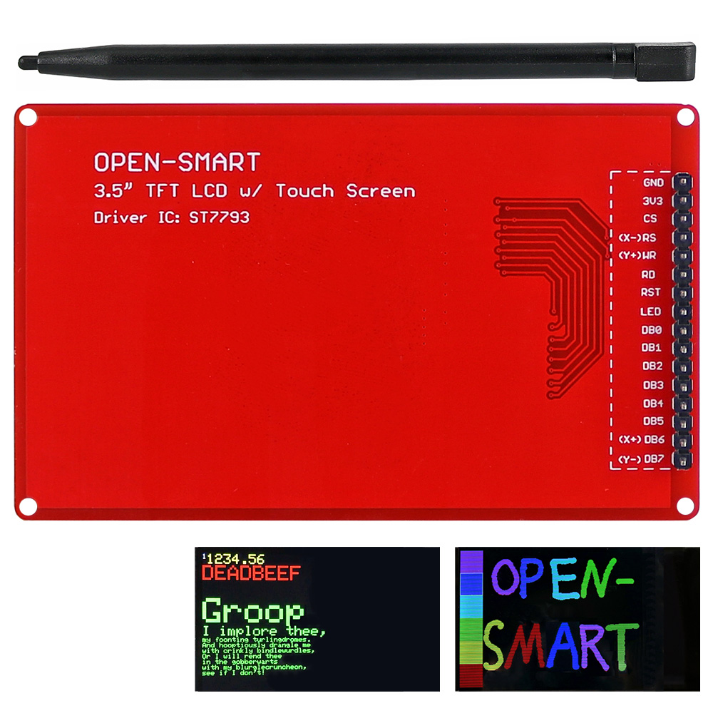 OPEN-SMART 3.5 "zoll TFT LCD Schild Touchscreen Breakout Board modul mit Touch Stift für Arduino UNO r3/Nano/ Mega2560