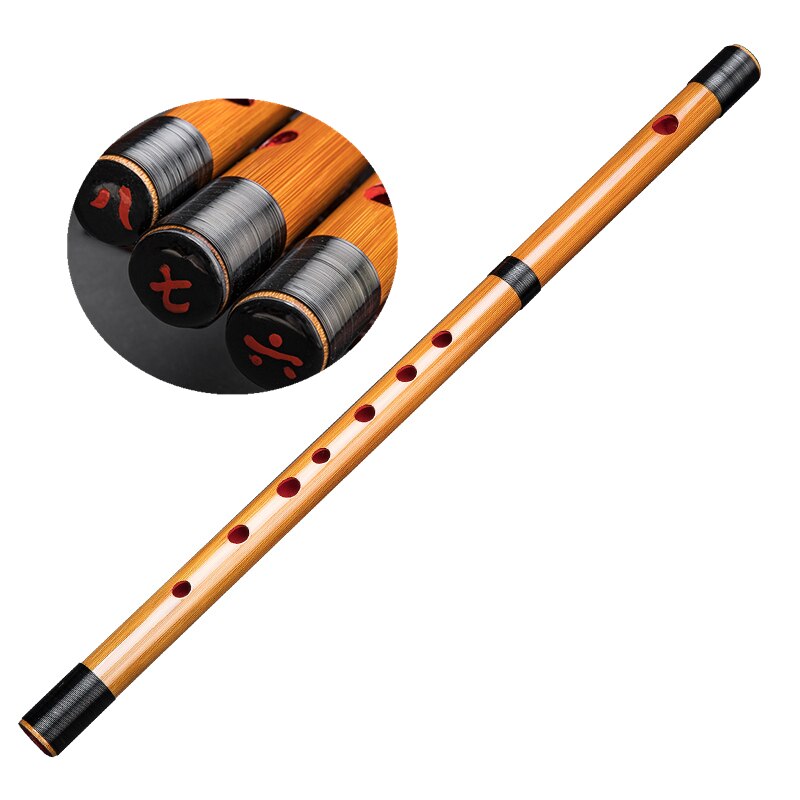 Flûte japonaise de , Flauta Shinobue 6/7/8 Hon en bambou amer sans trou de Membrane, Instrument de musique Portable Piccolo