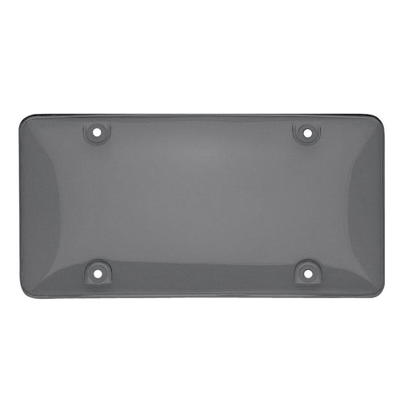 Gerookte Clear Nummerplaat Cover Frame Auto Nummerplaat Frame Houder Trailer Nummerplaat Auto Kenteken Cover Vaste: black