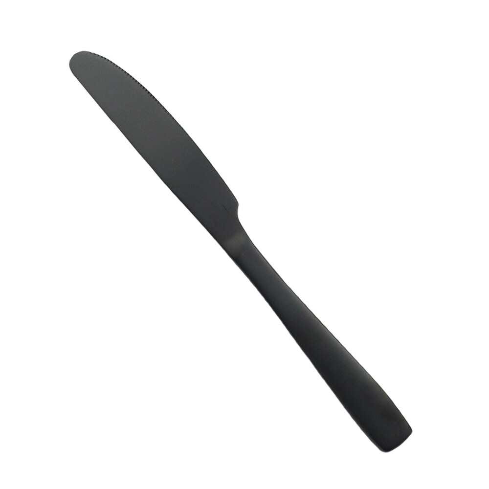 Service de couverts noir mat, couteau fourchette cuillère service de couverts service de table à Dessert service de vaisselle en acier inoxydable service de vaisselle de cuisine: 1Pc Dinner Knife