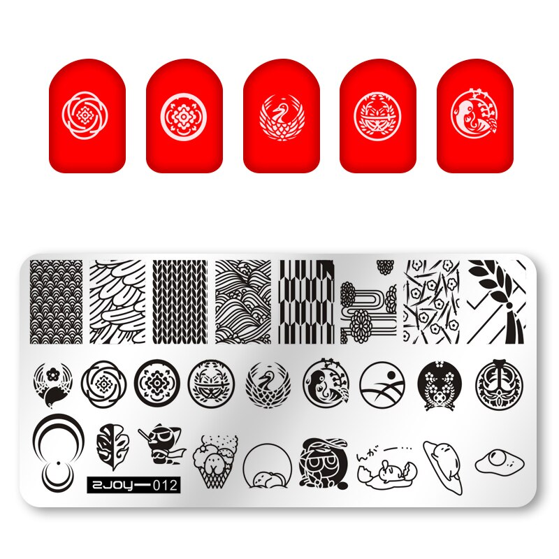 Zjoy dyretrykk neglestempelplate hipsterstil dyremønsterbilde nail art stempel manikyrmal diy negletrykk