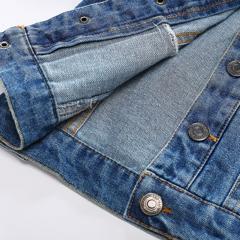 Lente Herfst 3 4-10 12 Jaar Tiener Kinderen Kleding Baby Jas Tops Zakken Knappe Kids Jongens gaten Denim Jassen