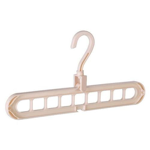 Percha mágica plegable multifunción, colgador giratorio de nueve agujeros para ropa, armario de secado de ropa, soporte de almacenamiento para dormitorio y hogar: pink