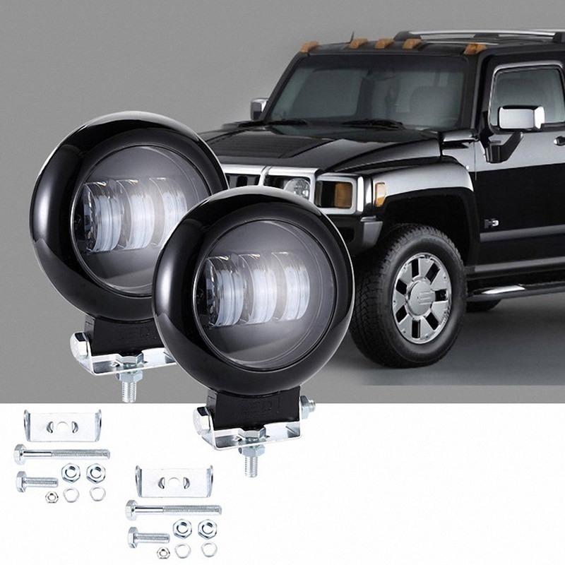 30W Auto LED Off Road Werklampen Ronde Spotlight voor Motorfiets Truck ATV Rijden Mistlamp Truck Licht Systeem auto Acessories