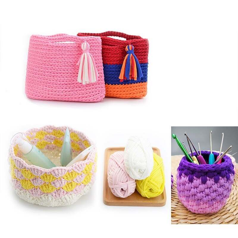 Ovillo de algodón grueso de 100G/bola, hilo grueso de ganchillo, hilo suave de leche para bebé, tejido a mano, colorido para bolsa, cesta de manta de alfombra