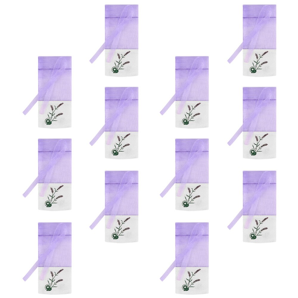 12pcs Lavender Sachets Empty Sachets Bags Gauze Storage Bags for Spice Packing: Default Title