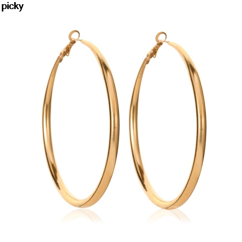 Trendy Grote Cirkel Gouden Oorringen Voor Vrouwen Ronde Oorbellen Ringen Hoops Vrouwen Oor Creolen Sieraden Accessoires