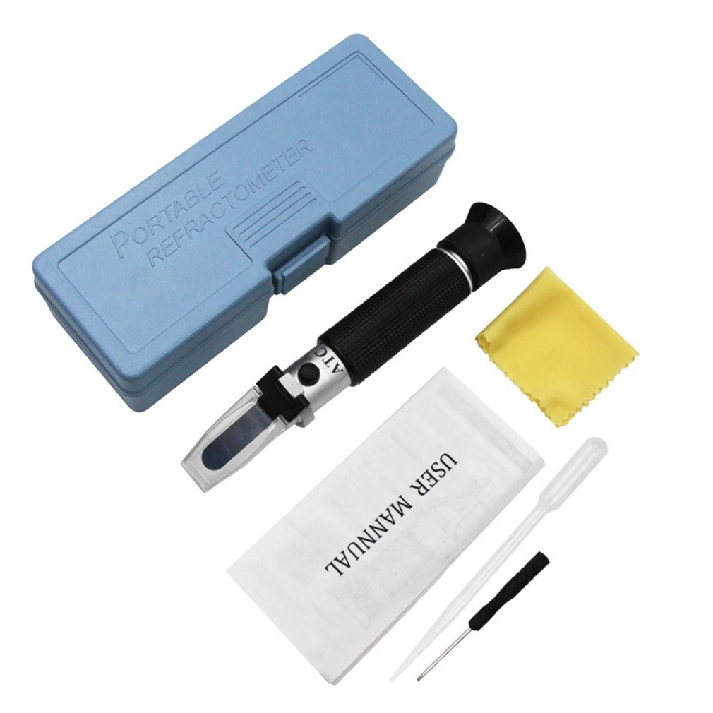 Hand-held 0-80% refractometer Adjustable manual focusing read directly With Built-in ATC Compensation Range 1 set
