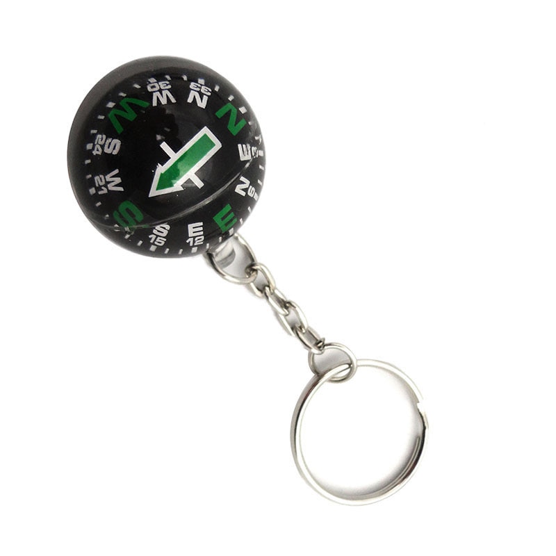 Boule liquide extérieure voyage survie boussole balle porte-clés rempli compas liquide pour randonnée voyage Camping en plein air SurvivalTXTB1