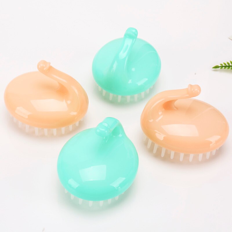 Cepillo de champú de silicona para bebé, 1 unidad, cepillo de baño para niños, champú, peine de masaje suave, herramienta para lavar el pelo, accesorio de Ducha