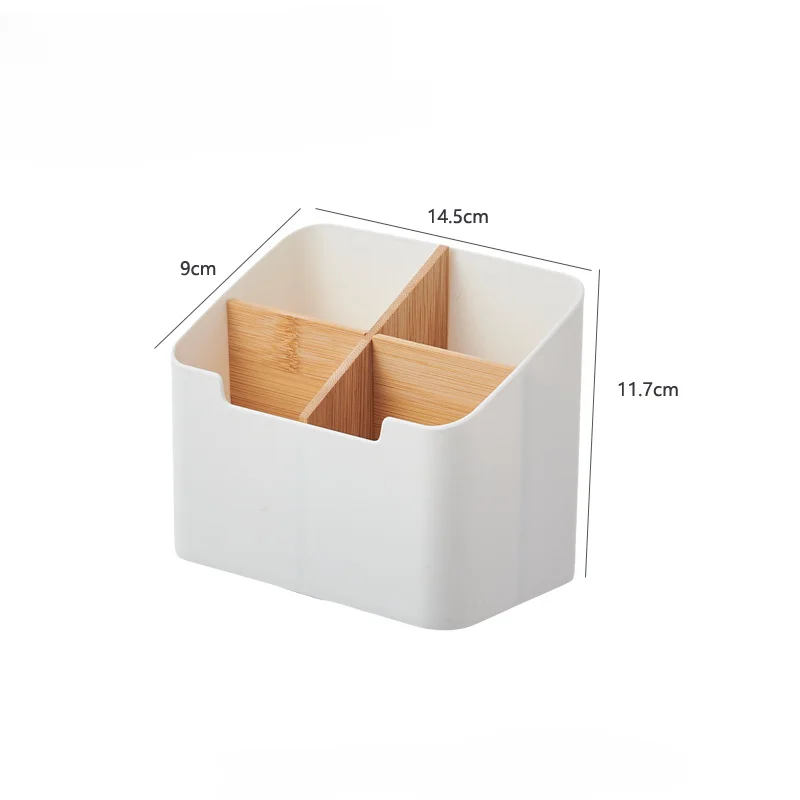 Fernbedienung Halfter Schreibtisch Lagerung Organizer Kasten Container Bambus Holz Partition Abnehmbare Lagerung Kasten Schreibtisch Büro Liefert: MULTI