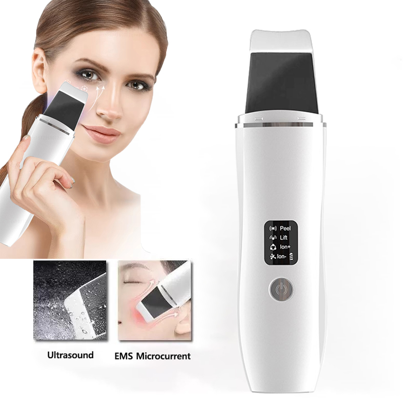Ultrasonic Skin Scrubber Face Spatula Blackhead Remover for Deep Cleansing Skin Spatula Facial Pore Extractor Peeling Shovel