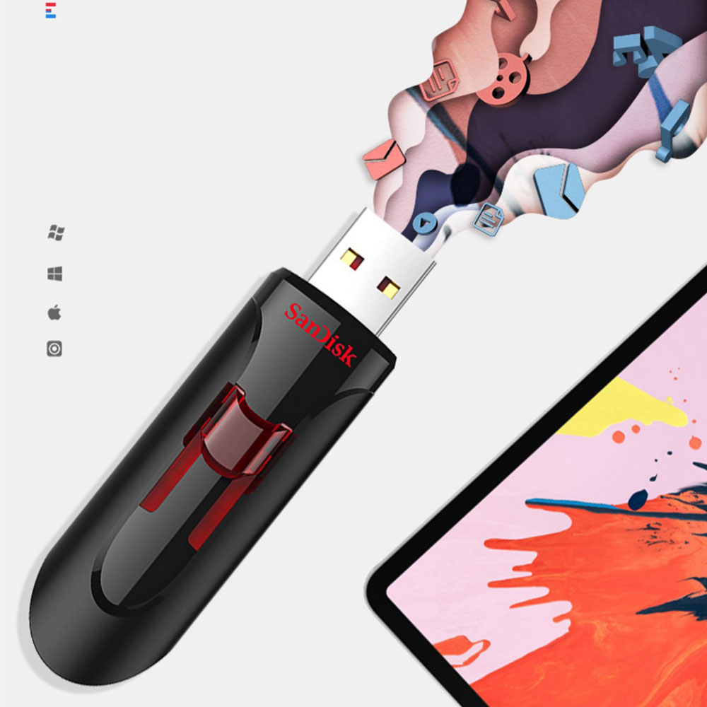 SanDisk Cruzer Glide CZ600 USB3.0 Pen Drives 16GB 32GB High Speed USB3.0 Flash Drive 128GB 256GB USB 3.0 Pendrive 64GB U Disk