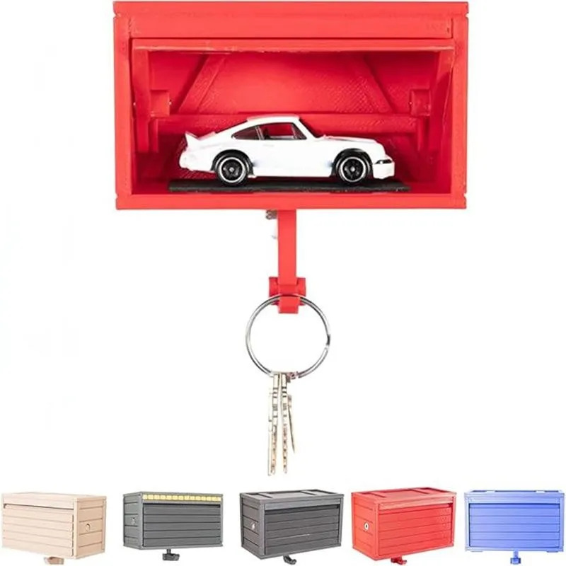 Wall Mounted Key Hangers Wooden Car Garage Key Holder Car Garage Styling Storage Hooks With Door Openers Openable Garage Door