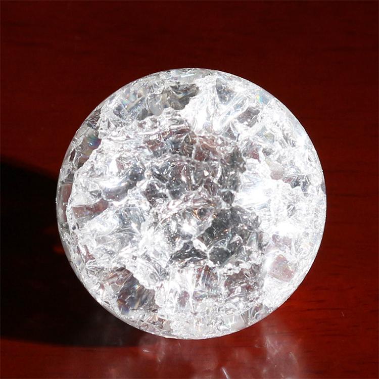 40mm hielo grieta cristal feng shui bola suerte rockery fuente de agua bonsai bola decoración