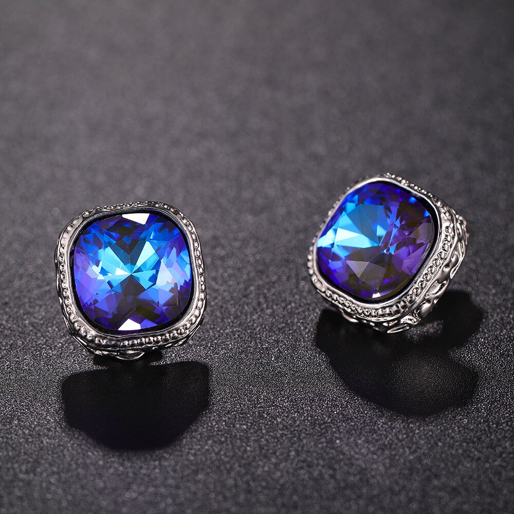 Luxe Vrouwelijke Kristal Strass Clip Op Oorbellen Eenvoudige Vierkante Goud Geen Doorstoken Oor Clips Voor Vrouwen Oorbellen Sieraden: 228MI